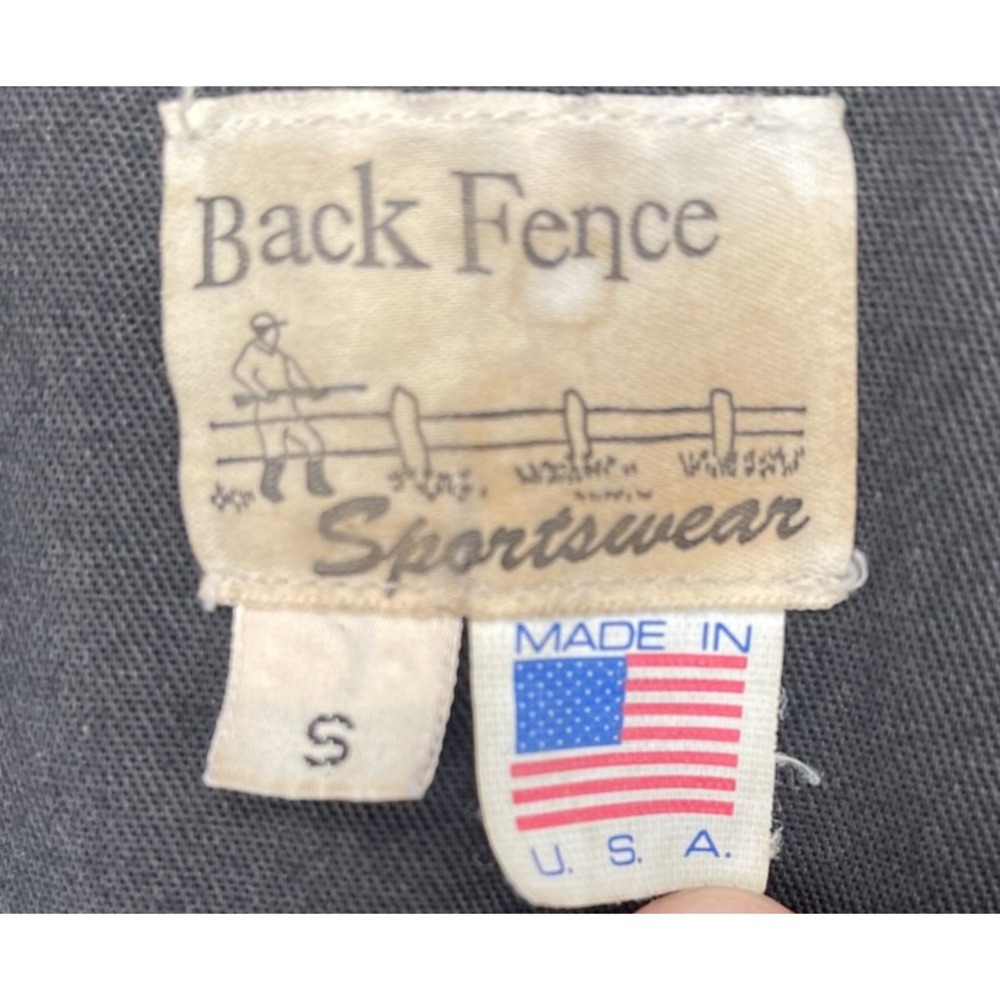 VTG Back Fence Sportswear Shooting Jacket Sz S Green Hunting Made in USA - Picture 4 of 7